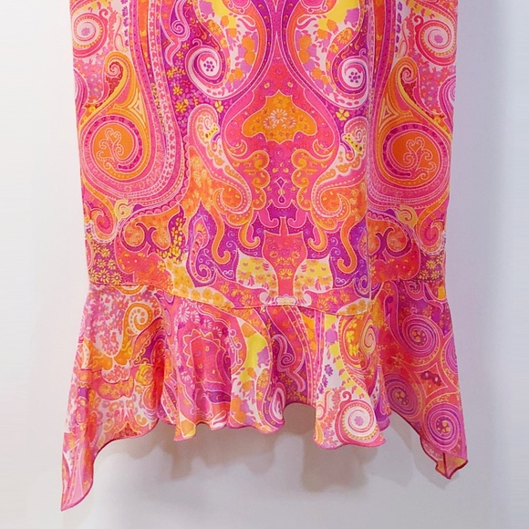 🆕 Escada Paisley Chiffon Dress - Picture 6 of 7